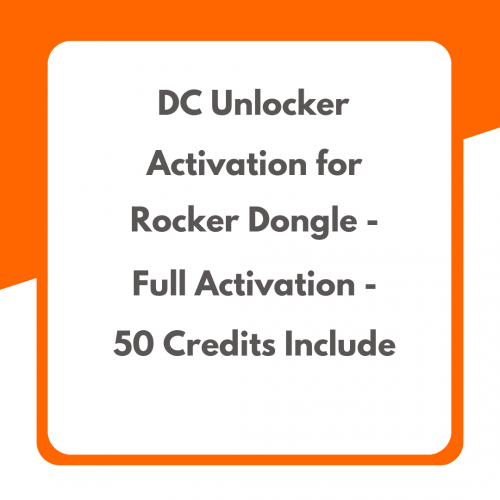 DC Unlocker Activation for Rocker Dongle – Full Activation – 50 Credits Include
