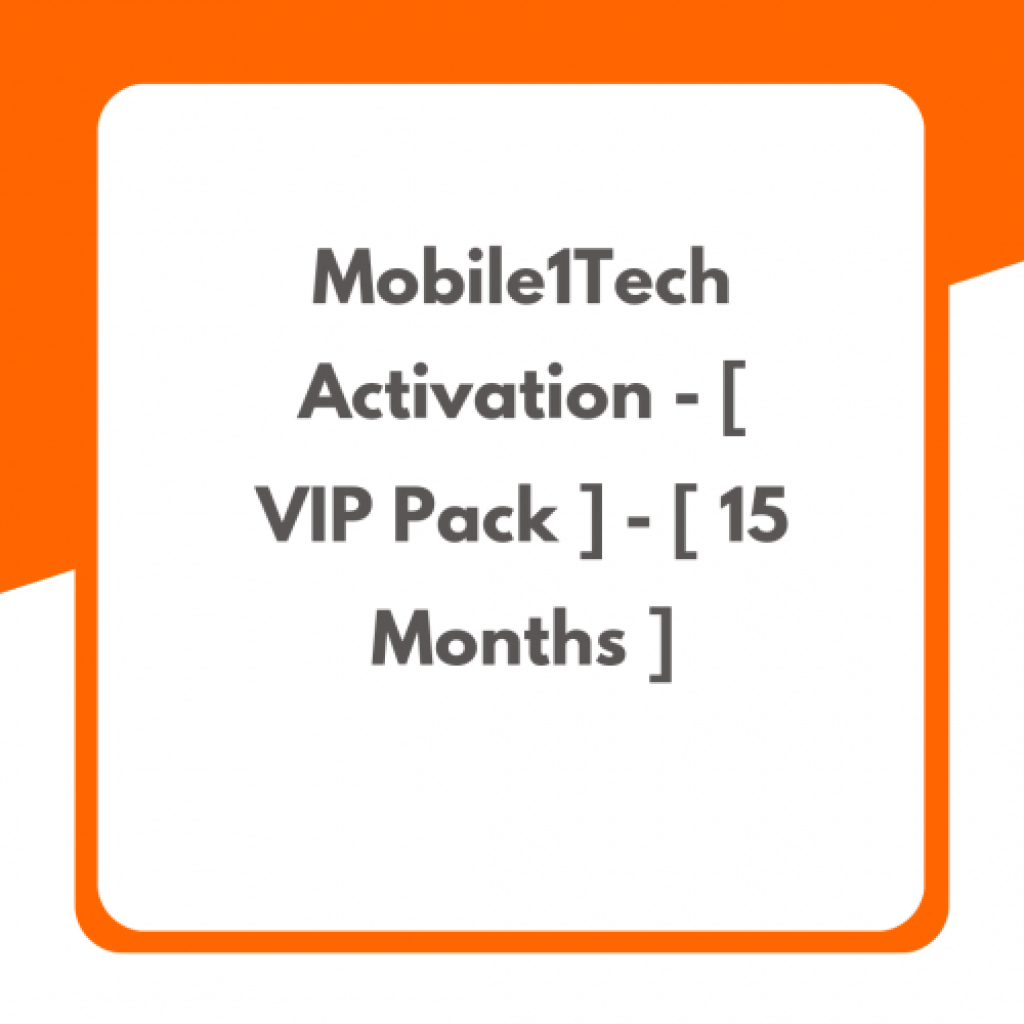 Mobile1Tech Activation - [ VIP Pack ] - [ 15 Months ] Price in Pakistan