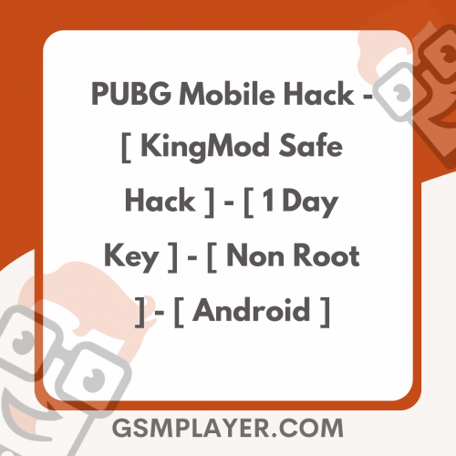 PUBG Mobile Hack – [ KingMod Safe Hack ] – [ 1 Day Key ] – [ Non Root ] – [ Android ]